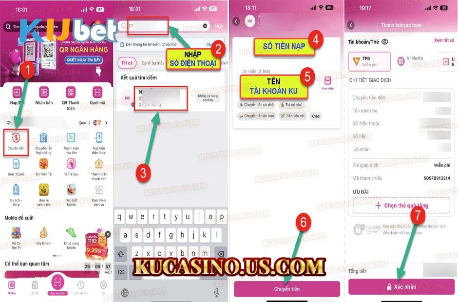 Nạp tiền qua Momo cách 2 