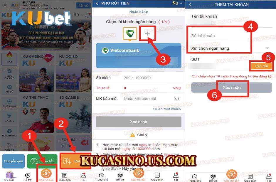 Rút qua ngân hàng điện tử